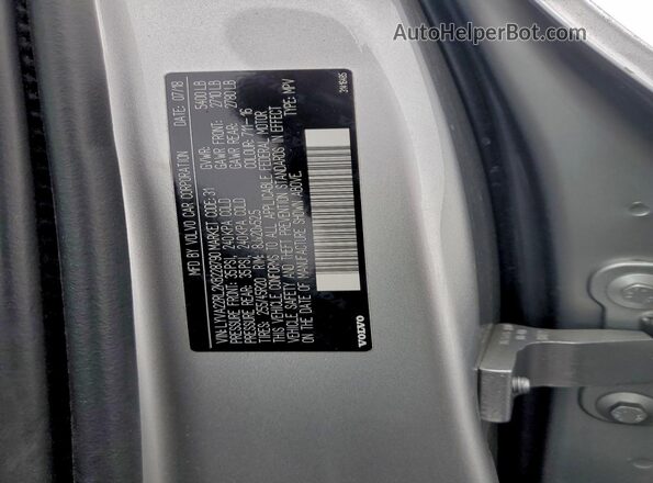 LYVA22RL2KB228790 2019 VOLVO XC60 Silver Вид підкапотного простору