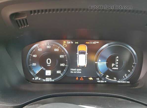 LYVBR0DM2KB283812 2019 VOLVO XC60 White Widok zestawu wskaźników