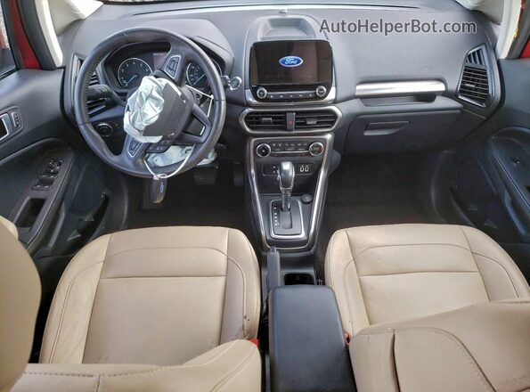 MAJ3P1TE0JC163985 2018 FORD ECOSPORT Красный Вид панели приборов