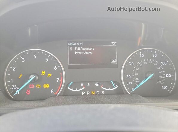 MAJ6P1CL4JC218174 2018 FORD ECOSPORT White Вид щитка приладів