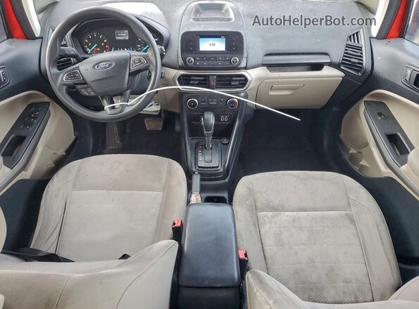 MAJ6P1SL0JC227682 2018 FORD ECOSPORT Red Вид панелі приладів