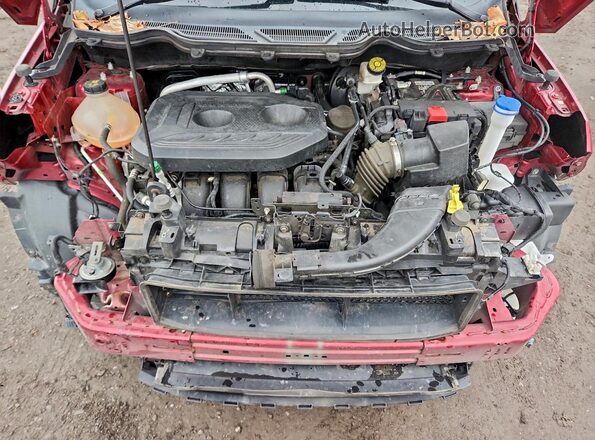 MAJ6P1UL2JC219953 2018 FORD ECOSPORT Red ძრავის განყოფილების ხედი