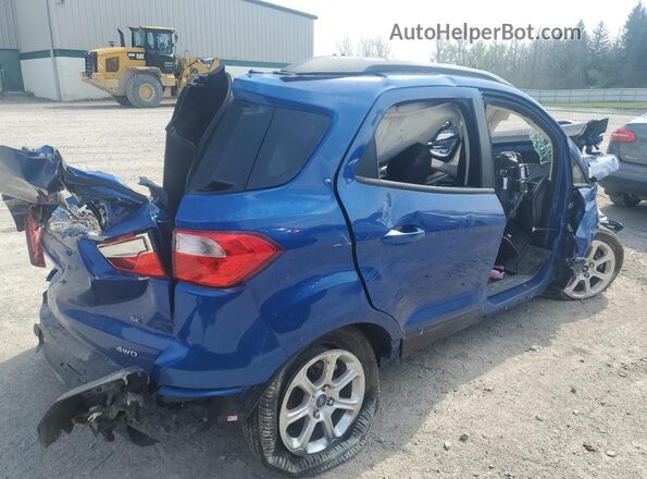 MAJ6S3GLXNC458386 2022 FORD ECOSPORT Синий Задняя правая четверть
