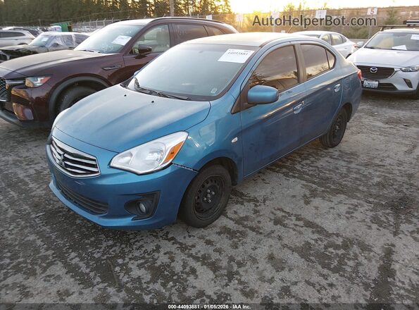 ML32F3FJ4HHF06314 2017 MITSUBISHI MIRAGE G4 Blue Передня ліва чверть