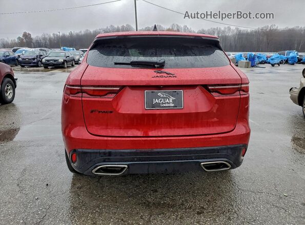 SADCJ2EU9MA669888 2021 JAGUAR F-PACE Burgundy Widok z tyłu