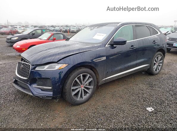 SADCJ2EX3MA664521 2021 JAGUAR F-PACE Blue Przód lewy
