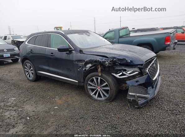 SADCJ2EX3MA664521 2021 JAGUAR F-PACE Blue Przód prawy
