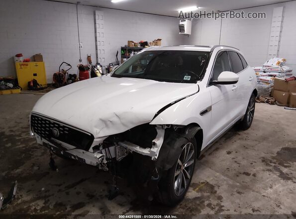 SADCJ2EX4NA692295 2022 JAGUAR F-PACE White წინა მარცხენა ხედი სამი მეოთხედიდან