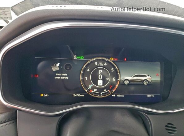 SADCJ2EX7MA665378 2021 JAGUAR F-PACE Black Vista del cuadro de instrumentos