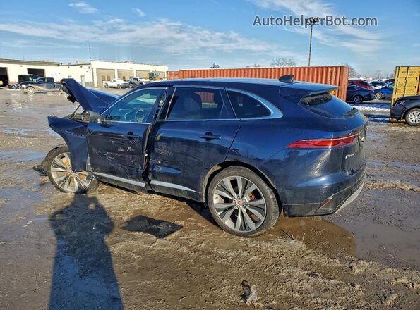 SADCJ2EX8NA699993 2022 JAGUAR F-PACE Синий Задняя левая четверть