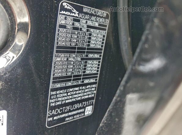 SADCT2FU3RA731771 2024 JAGUAR F-PACE Черный Вид наклейки с VIN-кодом