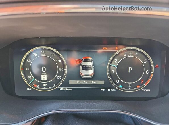 SAJBL4GX2RCY93988 2024 JAGUAR XF Черный Вид щитка приборов