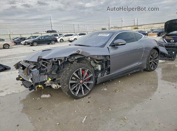 SAJD51FE0MCK69553 2021 JAGUAR F-TYPE Gray Vista tres cuartos delantera izquierda