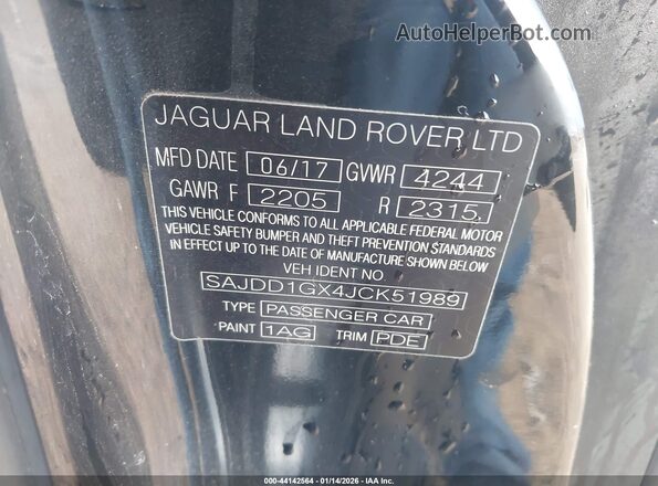 SAJDD1GX4JCK51989 2018 JAGUAR F-TYPE Черный Вид подкапотного пространства