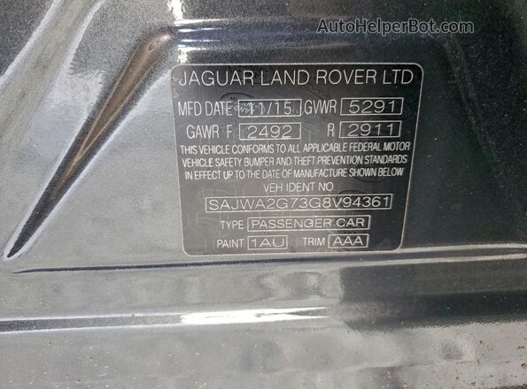 SAJWA2G73G8V94361 2016 JAGUAR XJL Charcoal Widok komory silnika