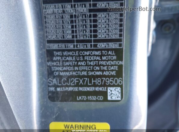 SALCJ2FX7LH879506 2020 LAND ROVER DISCOVERY SPORT Blue Widok komory silnika