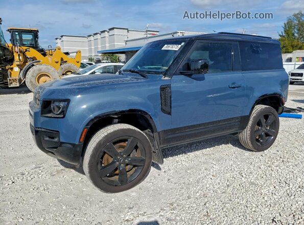 SALE26RU3N2102809 2022 LAND ROVER DEFENDER Синий Передняя левая четверть