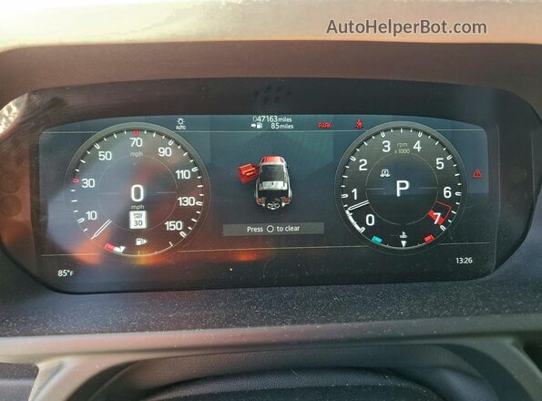SALE26RU3N2102809 2022 LAND ROVER DEFENDER Синий Вид щитка приборов
