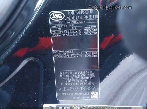 SALEW6RE0N2095525 2022 LAND ROVER DEFENDER Черный Вид подкапотного пространства