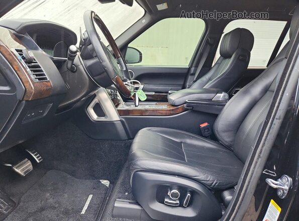 SALGS2FE9HA330077 2017 LAND ROVER RANGE Black Widok wnętrza z przodu