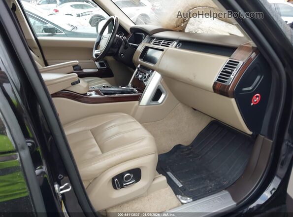 SALGS2FVXHA326667 2017 LAND ROVER RANGE ROVER Black Widok wnętrza z przodu