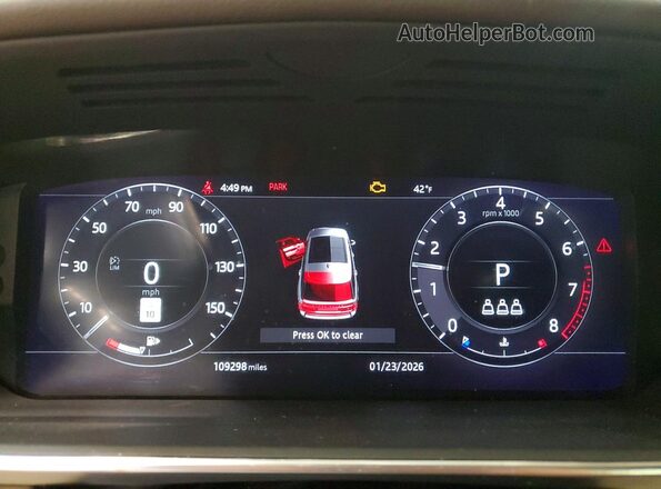 SALGS2SV1KA532005 2019 LAND ROVER RANGE White Instrument cluster view
