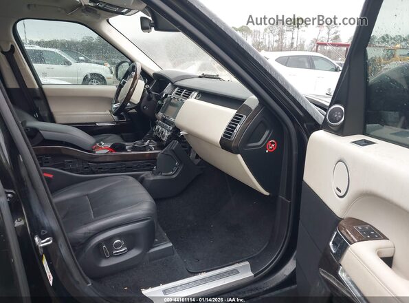 SALGS3EF0GA293130 2016 LAND ROVER RANGE ROVER Black წინა სალონის ხედი