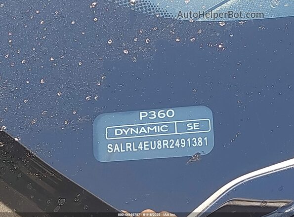 SALRL4EU8R2491381 2024 LAND ROVER DISCOVERY Серый 