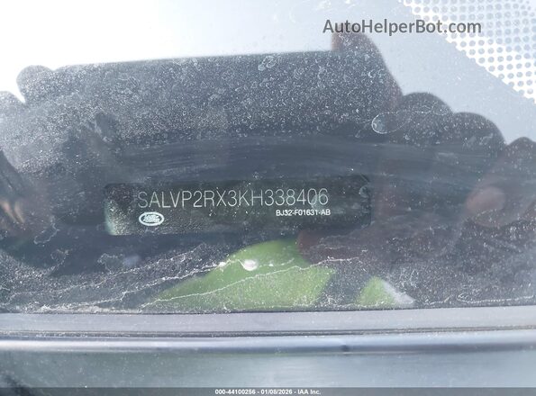 SALVP2RX3KH338406 2019 LAND ROVER RANGE ROVER EVOQUE Синий Вид подкапотного пространства