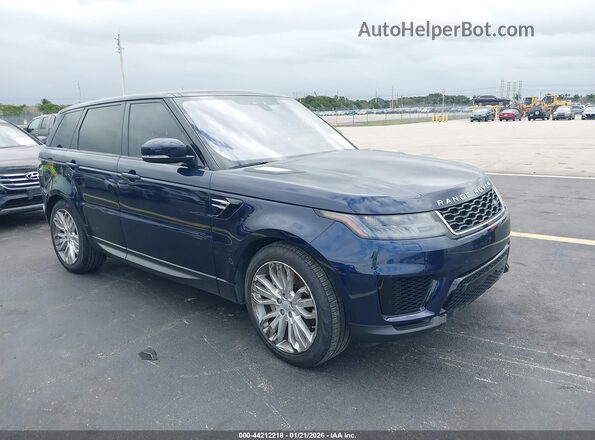 SALWG2RV7KA426127 2019 LAND ROVER RANGE ROVER SPORT Синий Передняя правая четверть