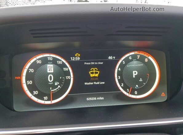 SALWR2FE5HA171811 2017 LAND ROVER RANGE Black Widok zestawu wskaźników