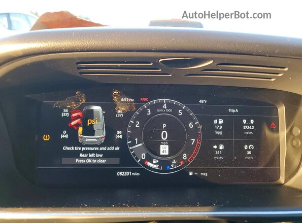 SALWR2RV7KA829051 2019 LAND ROVER RANGE Белый Вид щитка приборов