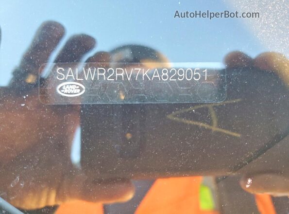 SALWR2RV7KA829051 2019 LAND ROVER RANGE Белый Панорамный вид салона 360°