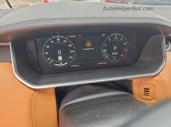 SALWV2SE5NA222463 2022 LAND ROVER RANGE Зеленый Вид щитка приборов