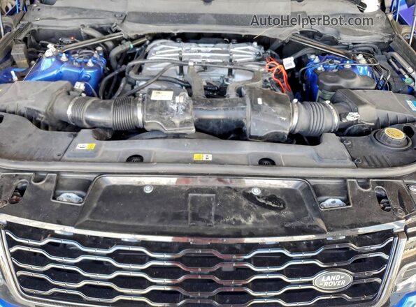 SALWZ2SE0KA827023 2019 LAND ROVER RANGE Blue Vista del compartimento del motor