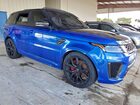 2019 Land Rover Range Rover Sport Svr Blue vin: SALWZ2SE0KA827023