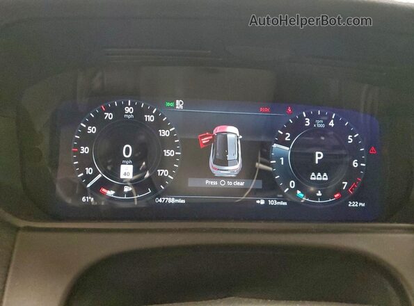 SALYJ2EX9MA317527 2021 LAND ROVER RANGE White Instrument cluster view