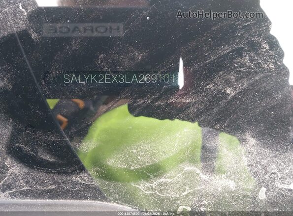 SALYK2EX3LA269101 2020 LAND ROVER RANGE ROVER VELAR Черный Вид подкапотного пространства