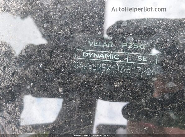 SALYL2EX5TA817225 2026 LAND ROVER RANGE ROVER VELAR Серый 