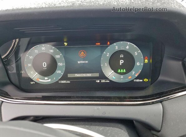 SALZJ2FX2TH305325 2026 LAND ROVER RANGE Black Вид щитка приладів