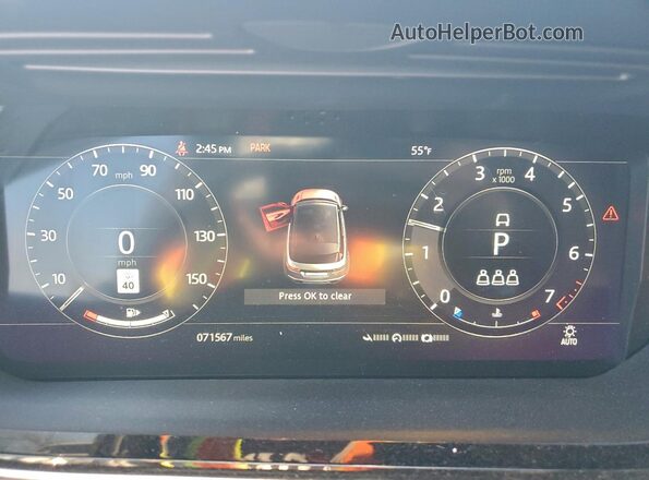 SALZL2GX8LH032416 2020 LAND ROVER RANGE Черный Вид щитка приборов