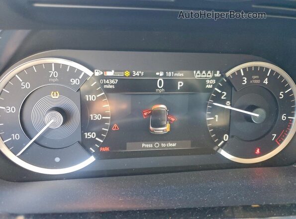 SALZP2FX1PH230086 2023 LAND ROVER RANGE Silver Vista del cuadro de instrumentos