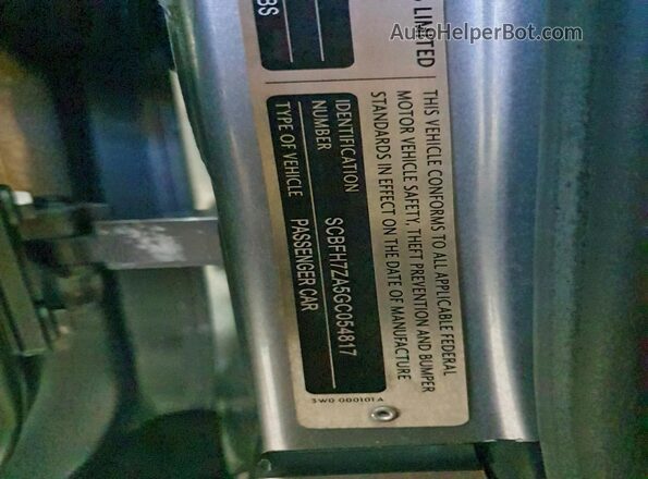 SCBFH7ZA5GC054817 2016 BENTLEY OTHER Gray ძრავის განყოფილების ხედი