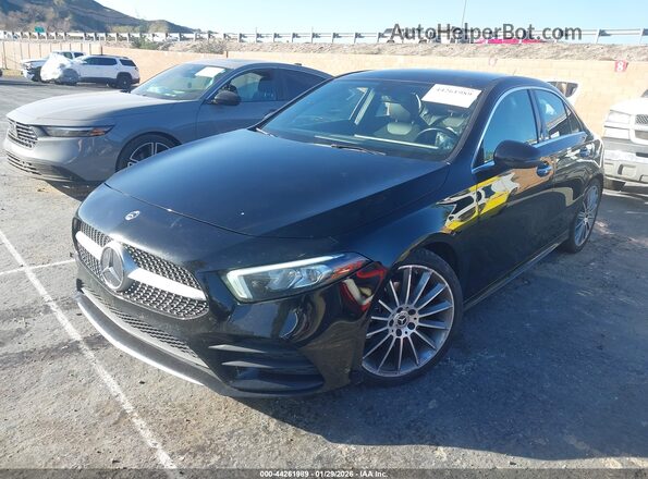 W1K3G4EB4NJ338762 2022 MERCEDES-BENZ A 220 Черный Передняя левая четверть