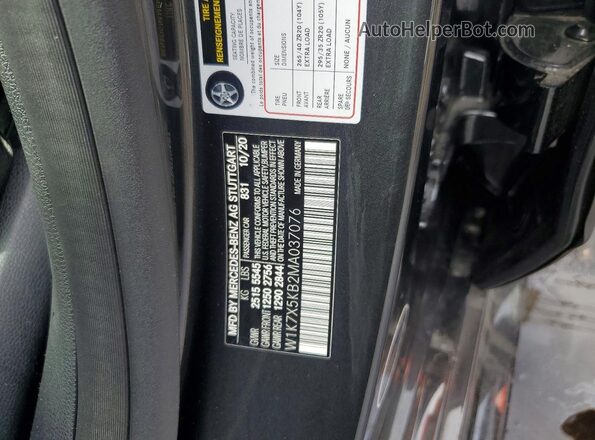 W1K7X5KB2MA037076 2021 MERCEDES-BENZ AMG Gray Widok naklejki z numerem VIN