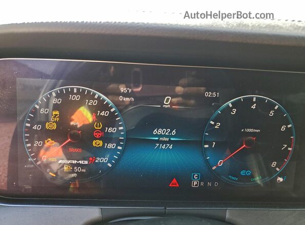 W1K7X6BB8LA016589 2020 MERCEDES-BENZ AMG Gray Widok zestawu wskaźników