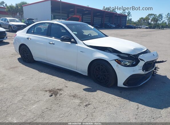 W1KAF8HB4PR125733 2023 MERCEDES-BENZ AMG C 43 Белый Передняя правая четверть