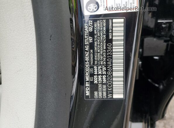 W1KCG2DB6NA013360 2022 MERCEDES-BENZ EQS Черный Вид подкапотного пространства