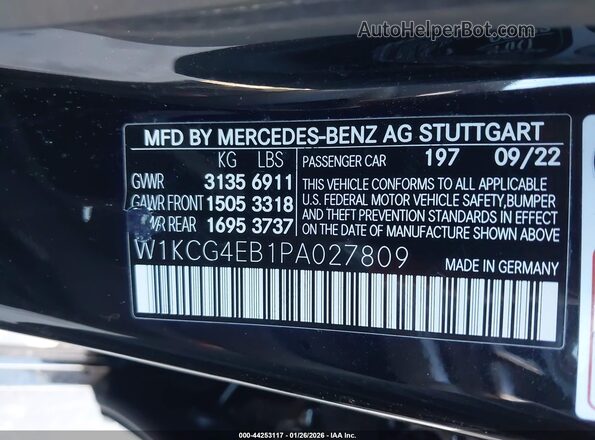W1KCG4EB1PA027809 2023 MERCEDES-BENZ EQS 580 Black Engine compartment view