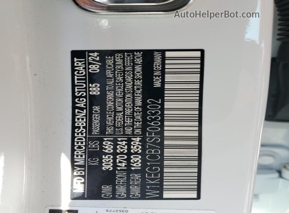 W1KEG1CB7SF063302 2025 MERCEDES-BENZ EQE Белый Вид подкапотного пространства